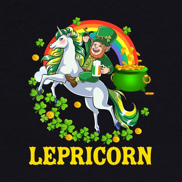 Lepricorn Leprechaun Unicorn T shirt St Patricks Day Girls by webster